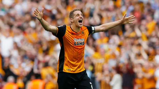 Michael Dawson celebrates