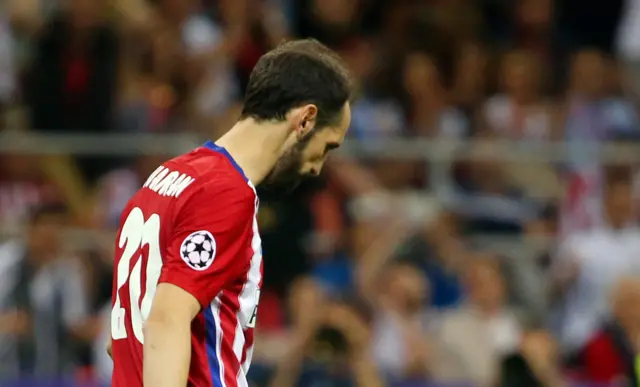 Juanfran looks dejected