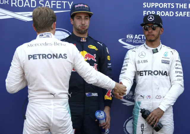 Monaco GP qualifying podium