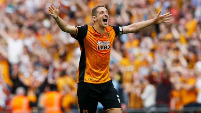 Michael Dawson celebrates