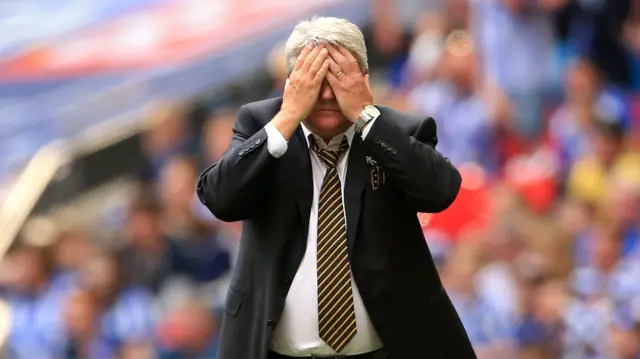 Steve Bruce reacts