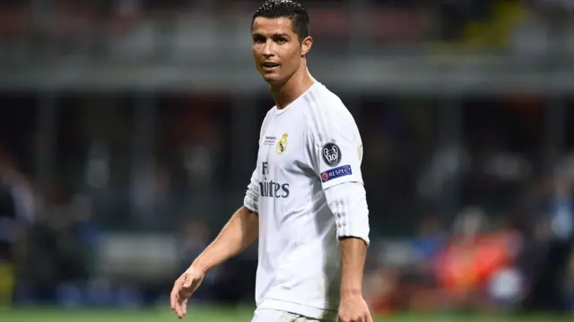 Cristiano Ronaldo looks on