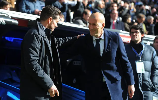 Diego Simeone and Zinedine Zidane