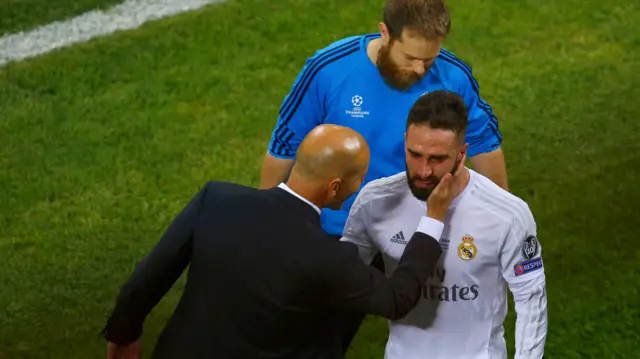 Zinedine Zidane and Dani Carvajal