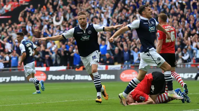 Mark Beevers celebrates