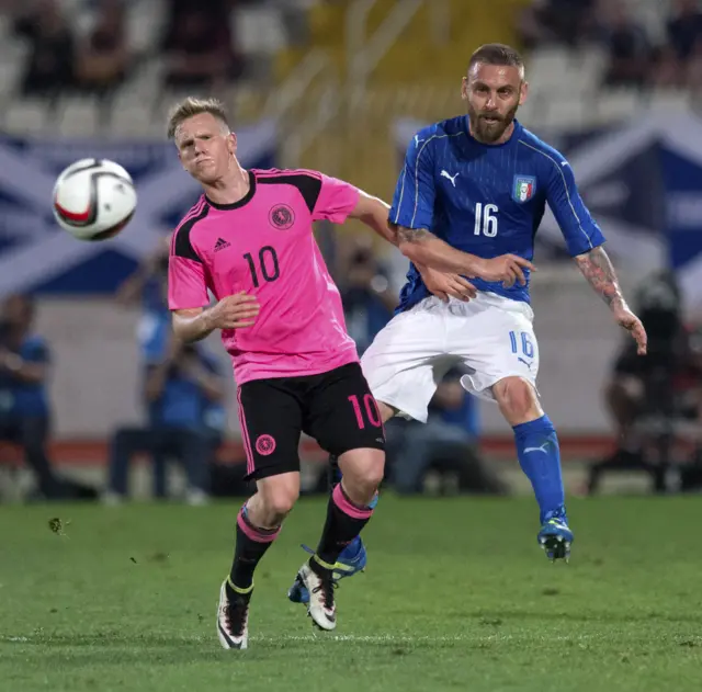 Matt Ritchie in action for Scotland