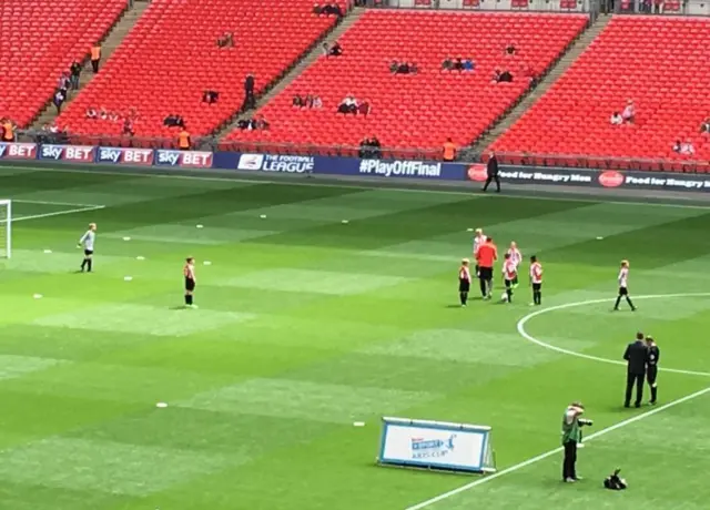 Young players at Wembley