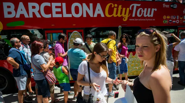 Barcelona tourists