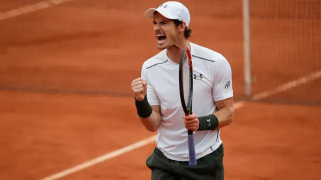 Andy Murray celebrates