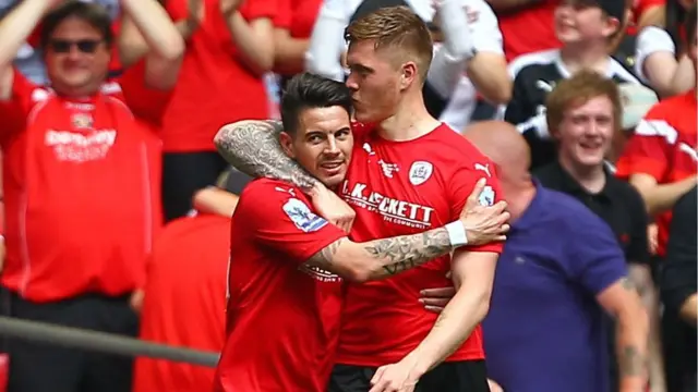 Adam Hammill of Barnsley celebrates