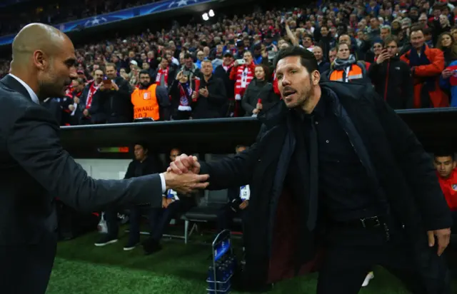 Pep Guardiola and Diego Simeone