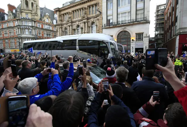 Coach and fans