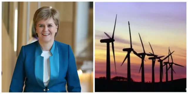 Nicola Sturgeon and wind farms