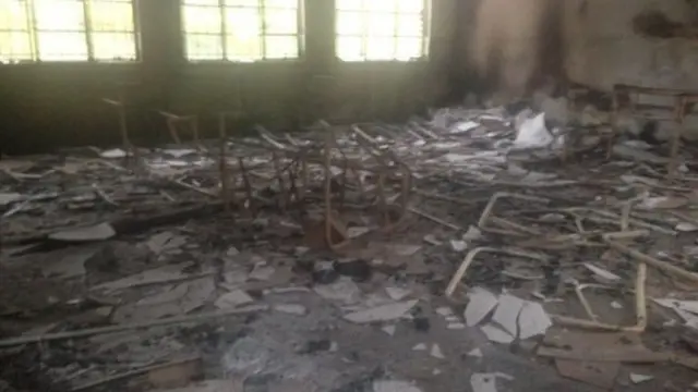 Burnt out school