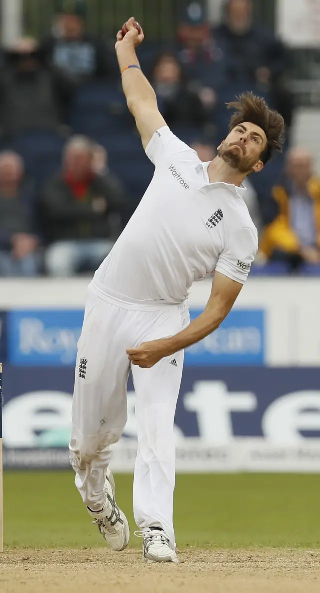 Steven Finn bowls