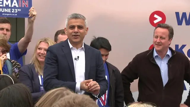 London Mayor Sadiq Khan and Prime Minister David Cameron