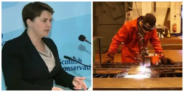 Ruth Davidson and apprentice collage