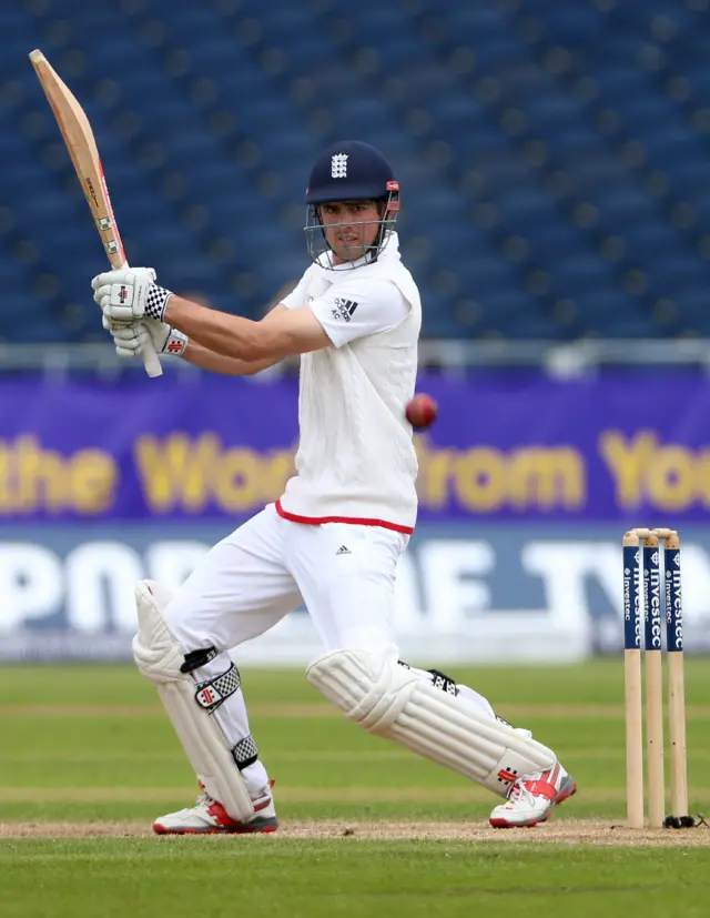 Alastair Cook plays a shot