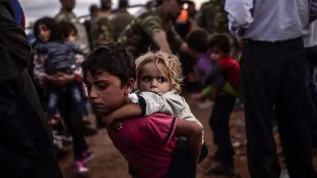 Syrian children among several migrants