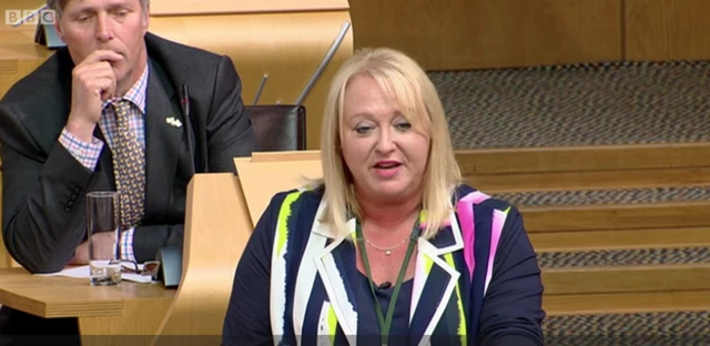 Tory MSP Alison Harris fights through laryngitis to deliver her maiden speech