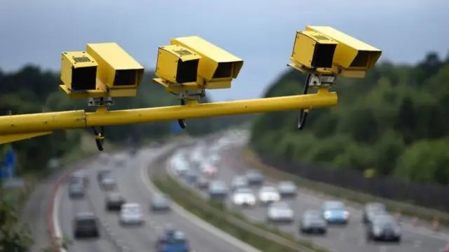 Average speed cameras over a motorway