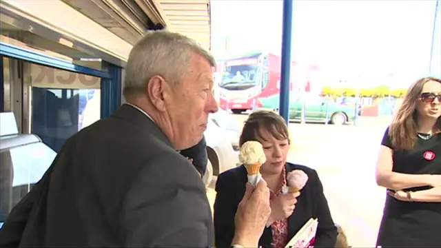 Alan Johnson and Maria Eagle