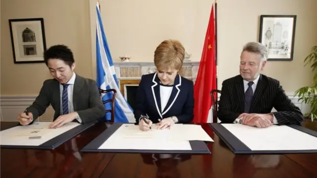 The agreement was signed at the first minister's Bute House residence in Edinburgh in March