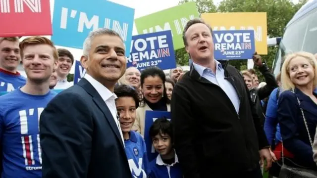 Sadiq Khan and David Cameron