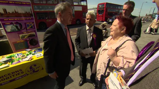 Peter Whittle campaigning in Dagenham