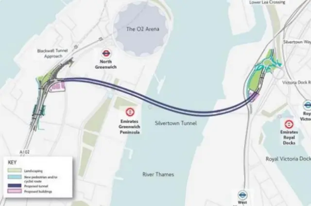 Plan for Silvertown tunnel