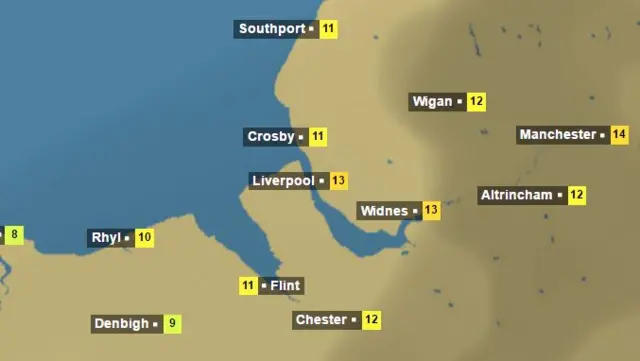 Wednesday evening weather in Liverpool