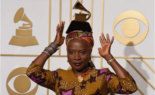 Angelique Kidjo won the best world music album of the year at this year's Grammys in Los Angeles