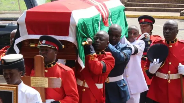 Lucy Kibaki's coffin, Nairobi, Kenya