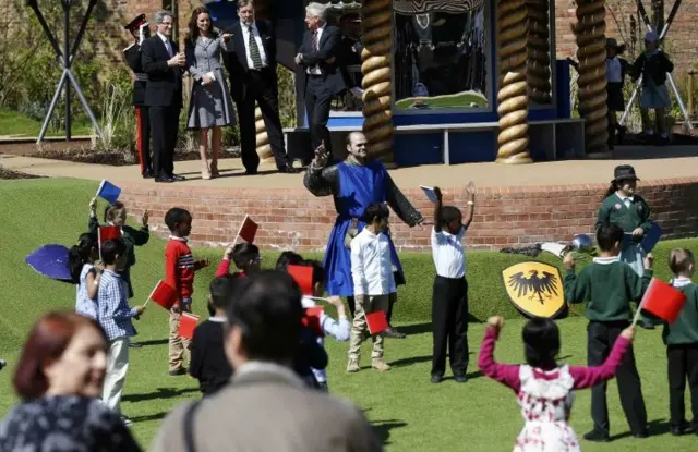 Kate visiting Hampton Court