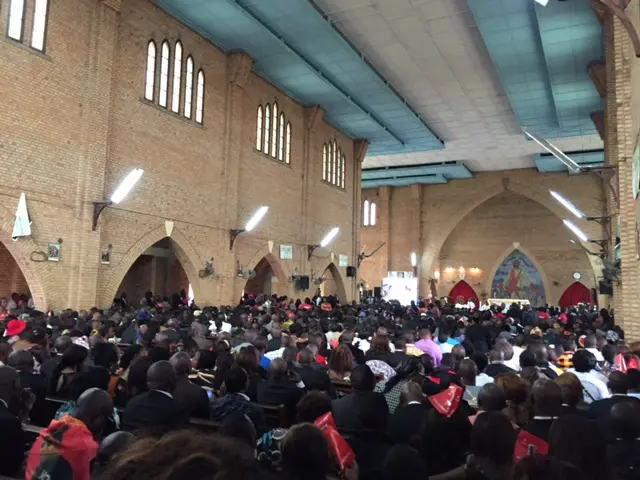 Inside Notre Dame Cathedral in Kinshasa