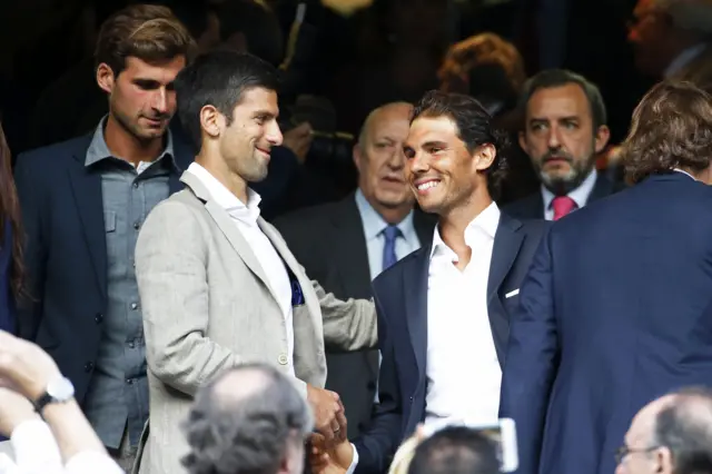 Novak Djokovic and Rafael Nadal