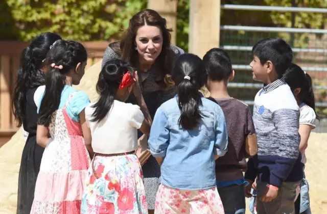 Kate visiting Hampton Court