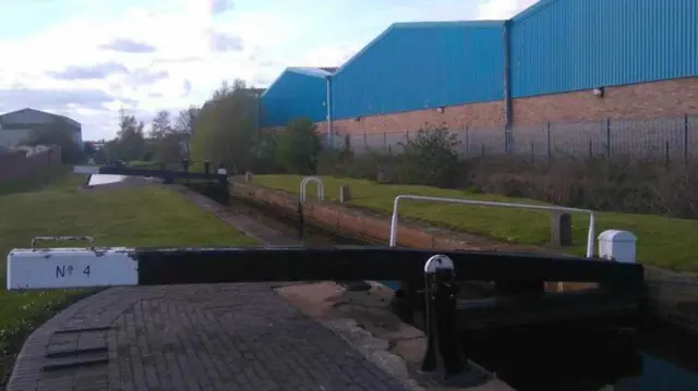 The stretch of the canal in Walsall which is to be repaired