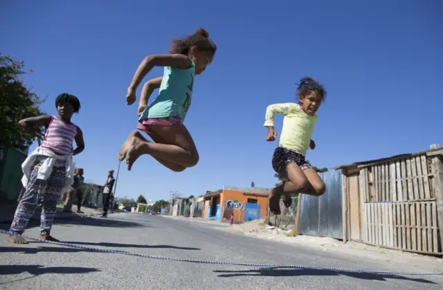 Children play in Happy Valley, Cape Town, South Africa, 05 May 2016