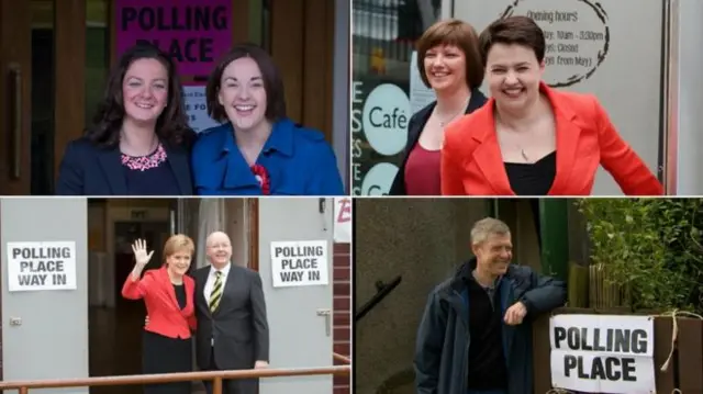 Party Leaders cast their vote