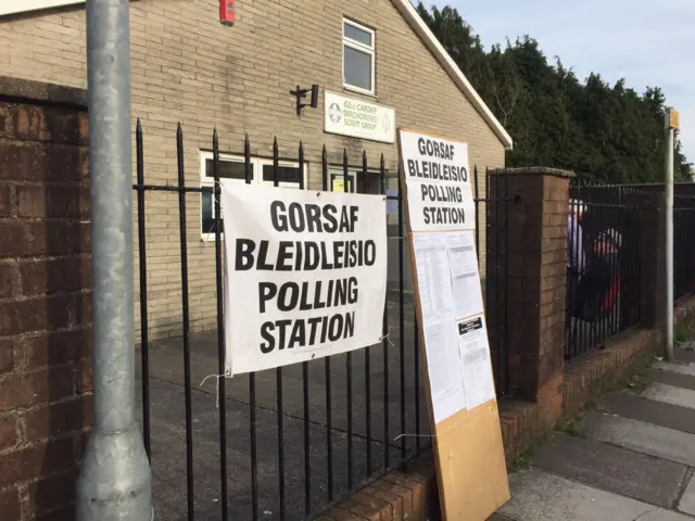 Birchgrove polling station in Cardiff
