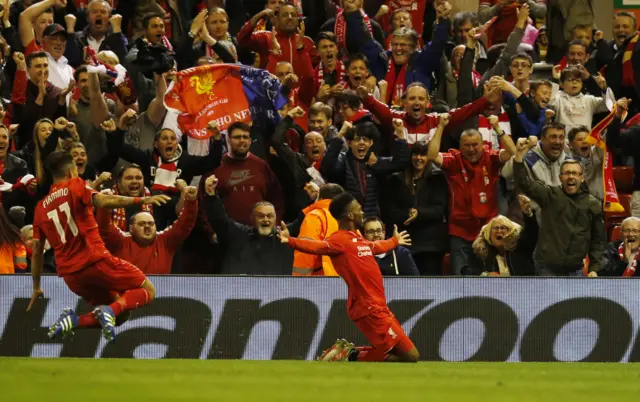 Daniel Sturridge celebrates