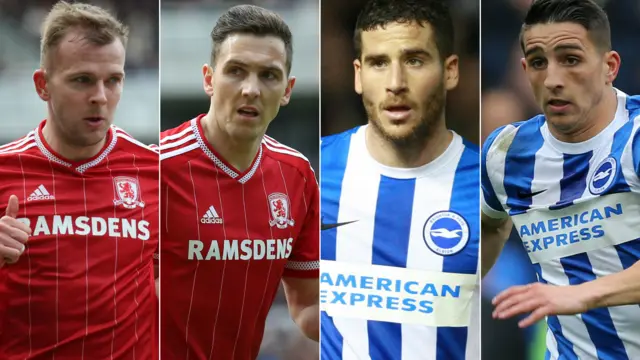 Jordan Rhodes, Stewart Downing, Tomer Hemed, Anthony Knockaert