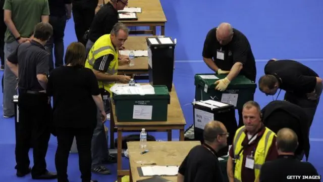 Votes being counted