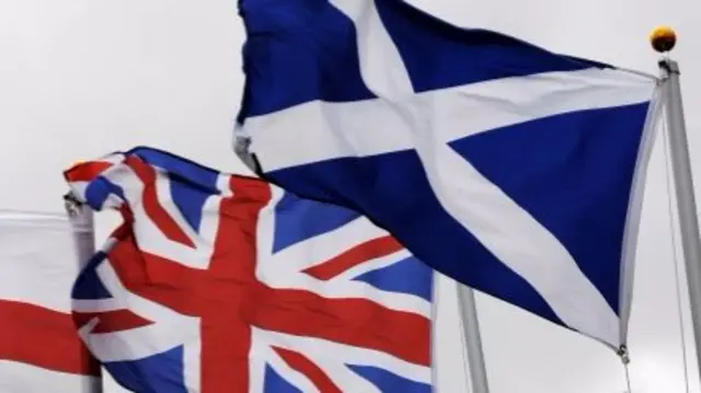 Scottish flag and union jack