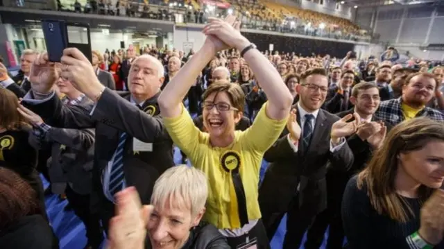 SNP supporters in Glasgow