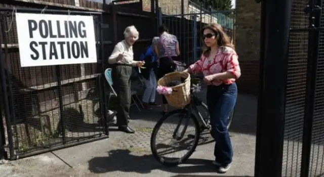 Outside polling station