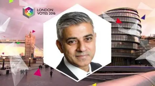 Sadiq Khan election graphic