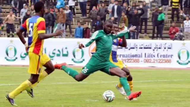 Al Ahli in action against Ghana's Hearts of Oak in a friendly in December 2015