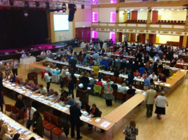 Counting in Bridlington for the Humberside Police and Crime Commissioner elections